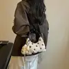 Bolsa Nuvem de Bolinhas Feminina Pequena Plissada 2026 Verão Nova Moda Versátil Diária com Corrente Transversal
