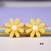 Diy acessórios de resina arredondada cinco pétalas flor rosto brilhante simples fresco Hyun-uma pequena flor brincos acessórios de cabelo acessórios acessórios