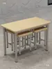 Mesas y sillas de comedor para cantina de empleados, asientos para 4/6/8 personas, taburetes colgantes, mesas de comedor integradas, mesas y sillas para descanso de cantina escolar y capacitación de empresa