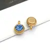 Acero Inoxidable Agujero Vertical Doce Piedras de Nacimiento 6mm Piedra Brillante Piedra de la Suerte Colgante Colgante Accesorios para Joyería DIY Collar
