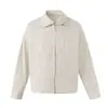 Ropa Vintage Yidao 2026 Otoño Nuevo Diseño Camisa de Manga Larga a Rayas Bloque de Color con Cuello Alto de Doble Capa Estilo Unisex