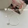 Estilo Coreano Simples Estilo Ins Design Joias de Prata Prata Esterlina S925 Colar Vertical Listrado Gota D'água Versátil Estilo Básico Sensação de Alto Padrão