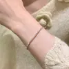 Nuevo Pulsera Minimalista de Perlas y Pepitas de Plata para Mujer, Diseño de Nicho, Lujo Ligero, Tacto Exquisito, Joyería Versátil, Dulce y Elegante