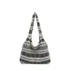 Bolsa Tote de Pelúcia Estilo Étnico Nova Outono e Inverno, Bolsa de Mão Versátil Retro Nova Outono e Inverno, Bolsa de Ombro, Bolsa de Braço
