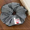 Scrunchie Retrô Estilo Francês para Mulheres, Elástico de Cabelo Versátil Coreano de Cetim de Alta Qualidade, Acessório de Cabelo Estilo Mori, Grande Ornamento de Cabelo