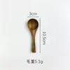Cuchara de madera para niños, cuchara pequeña para sopa, cuchara para arroz, cuchara para postre, cuchara para revolver miel, vajilla de madera maciza estilo coreano, cuchara de madera de regalo