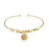 Pulsera de bendición de herencia de método antiguo al por mayor, colgante de bendición, pulsera de oro arena, pulsera de transferencia para mujer, imitación de oro, pulsera esmerilada, temperamento