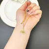 Nueva Cadena para Clavícula de Oro Arena Vietnamita Simple Escama de Dragón Hoja de Ginkgo Borla Collar Joyería de Lujo Ligero para Mujer Fabricante Mayorista
