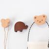 Gancho de Animales de Madera Maciza Gancho Infantil Asa Linda Colgante de Pared Creativo Sin Taladro Árbol Oso Elefante Jirafa Sombrero