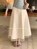 [Oferta Especial, Sin Devoluciones ni Cambios] Nueva Falda Larga Plisada de Cintura Alta de Verano de Xiu Xixi, Estilo Francés con Dobladillo Ancho 85383