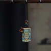 Escultura em Madeira de Ébano com Pintura Estilo Chinês Tradicional, Pingente de Paz e Alegria, Chaveiro de Carro, Pingente para Celular, Ornamento de Casal, Decoração Pendente Colecionável