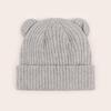 Gorro de oso para bebé otoño e invierno comercio exterior en stock gorro de punto de alta elasticidad para niños y niñas
