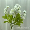 Venta Caliente Transfronteriza Bola de Diente de León Crisantemo Tenis de Mesa Ramo de Crisantemos Flores Artificiales Adornos de Decoración para el Hogar y Bodas Flores Artificiales Al por Mayor