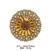 Broche Girassol Retrô Liga Feminina Roupas Decorativas Corsage Inlaid com Strass Pino Fixo Acessórios Atmosféricos