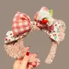 Nueva diadema de orejas de oso y conejo, diadema temática del parque de atracciones de Mickey, diadema con forma de pastel, pasador, accesorio para la cabeza para adultos y niños para parques temáticos