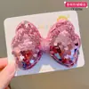 Novedad Infantil Pinza para el Cabello con Lazo de Lentejuelas Pinza de Pato de Tela para Flequillo Roto de Niña Pinza Superior para el Cabello Accesorios para el Cabello de Bola