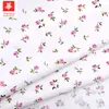 40 algodão impresso pano branco pequeno floral pequeno fresco roupas femininas camisa infantil tecido em estoque