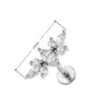Pendientes de Titanio F136 con Rosca Interna Incrustados con Circonita Marquise Clavos para Labio Hélice Hueso de la Oreja Cuerpo de Aleación de Titanio G23 Joyería para Piercing en el Cuerpo Pendientes