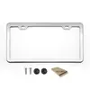 Moldura de Placa de Carro para Modificação Atacado Moldura de Placa Padrão Americano Suporte de Placa de Licença de Aço Inoxidável Capa de Placa de Licença Transfronteiriça Xclpf
