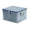 Caja de Hierro lámina de hierro blanca grande caja de acero inoxidable caja de herramientas galvanizada almacenamiento con cerradura almacenamiento caja engrosada caja de hierro