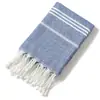 Toalla de Playa con Flecos Turcos a Rayas de Poliéster-Algodón de Venta Caliente Transfronteriza Absorbente de Secado Rápido Toalla de Baño Toalla Grande Suave y Cómoda