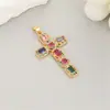Exclusivo Transfronterizo Deslumbrante Zircón Cruz Colgante Pulsera Collar Colgante DIY Accesorios de Joyería Hechos a Mano