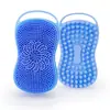 Cepillo de Baño de Silicona Amazon con Mango para Uso en Seco y Húmedo, Cepillo de Baño para Limpieza y Masaje, Exfoliante de Silicona con Asa de Bucle