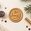 Serie navideña más vendida transfronteriza: pegatinas de sellos de cera, etiquetas de cera, postales, sellos de cera para diario, pegatinas de sellado de regalo terminadas