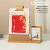 Calendário de Mesa Personalizado 2027 Caixa de Presente Requintada Suporte Simples para Desktop Moldura de Madeira Calendário Multifuncional Check-in Anotações Estampagem a Quente
