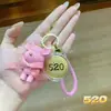 Chaveiro Urso Bolo Pequeno Ouro Puro 999 Urso de Lã Boneco Estéreo Chaveiro Pingente Mochila Casal Presente Lote