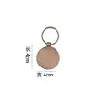 Llavero de Madera de Haya Colgante Creativo Grabado Láser Personalizado Impresión Tallado Venta al por Mayor en Stock Anillo para Llaves de Madera Maciza