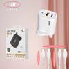 Set de Cabezal de Carga 5V2A Enchufe Cargador U+C Adecuado para Europeo, Americano y Británico Apple Huawei Teléfono Móvil Carga Rápida Cabezal de Carga
