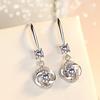 Pendientes de plata de ley S925 con elegante colgante largo coreano de trébol de cuatro hojas, pendientes de hada súper personalizados y modernos con borla para mujer