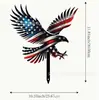 Nueva decoración colgante transfronteriza: Decoración de estaca de jardín acrílica con águila para el Día de la Independencia estadounidense para un ambiente festivo decoración del hogar