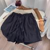 Pantalones Cortos Yamamoto Finos de Seda de Hielo de Verano para Mujer, Textura Plisada, Holgados, Forma A, Cintura Alta, Pierna Ancha, Casuales, Hot Pants