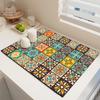 Alfombrilla de drenaje para vajilla transfronteriza, posavasos absorbente para encimera de cocina, cuenco, palillos, control de agua, sin lavado, alfombrilla aislante del calor, alfombrilla de suelo resistente al desgaste, venta al por mayor