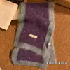 Cachecol de Lã Combinando Cores Estilo Chanel Feminino de Inverno Espesso Quente de Tricô de Mohair Cachecol para Estudantes
