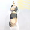 Bufanda Versátil Estilo Coreano 2025 para Mujer, Nueva de Otoño e Invierno, Trenzada Gruesa, Borlas Gruesas, Bufanda Cálida, Chal de Imitación Cachemir