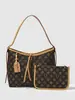 Bolsa de Grande Capacidade para o Trabalho para Mulheres, Nova Bolsa Tote Fashion com Estampa Retro Versátil, Bolsa de Ombro Transversal para Mulheres com Monograma