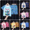 Pijamas de Verano para Niños al por Mayor Trajes de Manga Corta y Shorts para Niños Mayores Dibujos Animados Lindos Ropa de Casa para Bebés Niñas