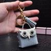 Porta-moedas Chaveiro Coruja de Couro Criativo Moda Pingente de Chave de Carro Fofo Pequenos Acessórios para Pendurar em Bolsa
