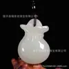 Ventas Directas de Fábrica Colgante de bolsa de la suerte de jade blanco Hetian Bolsa de dinero de jade collar con colgante de jade para hombres y mujeres productos genuinos al por mayor