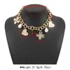 N12840 Diseño Transfronterizo Creativo Estilo Dulce Femenino Colgante de Corazón y Flor Cadena Collar Cadena de Clavícula Trendy