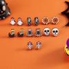Europa e Estados Unidos novos brincos de Halloween brincos de aranha fantasma transfronteiriços brincos de caveira engraçada de horror