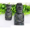 Acessórios de Aquário Ornamentos Decoração de Réptil Estátua de Pedra da Ilha de Páscoa Resina Paisagismo Artesanato Retrato Romano Antigo