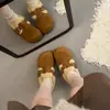Sapatos Birkenstock Retrô 2026 Novo Inverno Forrados com Lã Quentes Peludos Slip-On Antiderrapante para Exterior Sapatos de Algodão para Neve para Mulheres