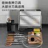 Suporte de Faca de Cozinha em Aço Inoxidável 304 Rack de Armazenamento Porta-Hashi Rack de Armazenamento de Facas Integrado Porta-Faca de Tábua de Corte Multifuncional