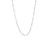 Popular Collar de Plata de Ley S925 con Acabado en Oro de 18K, Colgante Minimalista y Sofisticado, Diseño de Cadena Único, Cadena para Suéter Estilo Ins