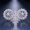 Elle Mosha AliExpress - Pendientes de circonita con forma de luna de nieve y flores, con personalidad europea y americana, para mujer de moda, fabricantes de pendientes de alta sociedad.