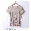 Venta al por mayor del fabricante Ciudad de Zhuming Estilo Primavera y Verano Nuevo Top de Manga Corta para Mujer con Encaje Fruncido, Ropa de Dormir Ligera y Transpirable